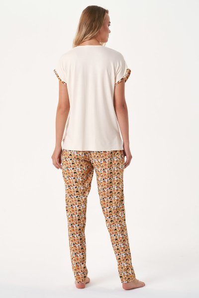 Kadın Çıtır Çiçekli Pijama Takımı