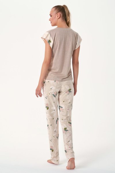Kadın Sincap Baskılı Pijama Takımı