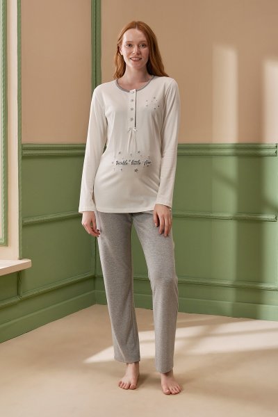 Kadın Lohusa 3'lü Pijama Takımı