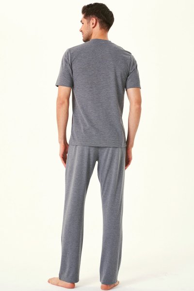 Erkek Streetwear Nakışlı Pijama Takım
