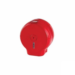 Plastik Tuvalet Kağıt Dispenseri Jumbo Kırmızı Q27 cm