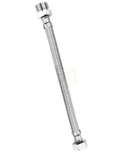 Çelik Fleks Bağlantı Hortumu Ekstra 1/2 Nipel-1/2 Rakor 30 cm