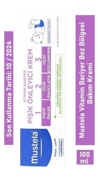 Mustela Vitamin Bariyer 1.2.3 100 ml Pişik Kremi