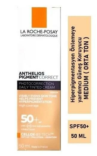 La Roche Posay Anthelios Pigment Correct Medium SPF50+ Renkli - Orta Ton