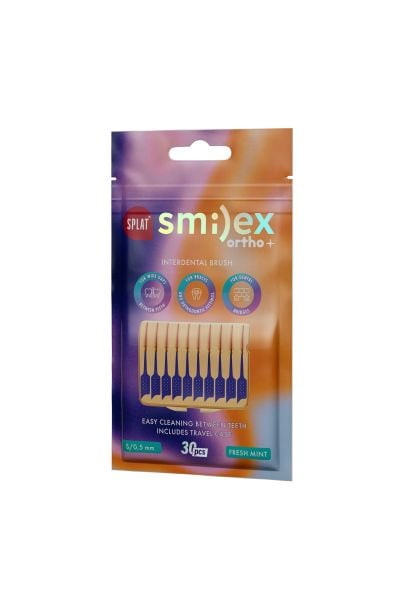 Splat 0,5mm S Beden Elastik Uçlu Diş Arası Fırçası Smilex Ortho+ Nane Aromalı