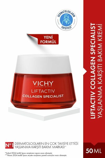 Vichy Liftactiv Collagen Specialist Night Yaşlanma Karşıtı Gece Kremi 50ml