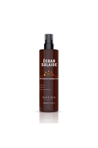 Sheida Doğal Güzellik Yoğun Bronzlaştırıcı Güneş Yağı SPF 8 Havuç Özlü Uzun Süre Kalıcı Renk 200ml