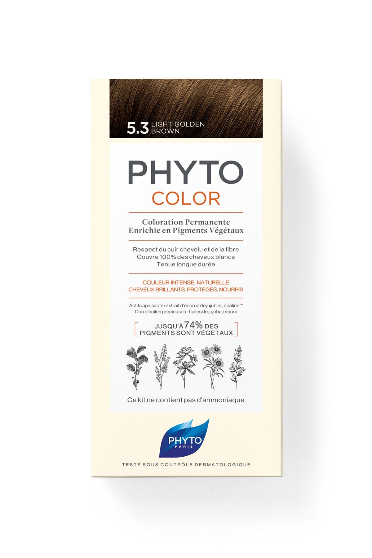 Phyto Phytocolor 5.3 Açık Kestane Dore Amonyaksız Kalıcı Bitkisel Saç Boyası