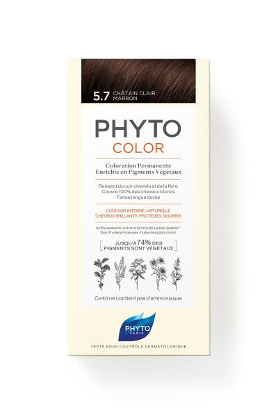 Phyto Color 5.7 Açık Kestane Bakır Amonyaksız Kalıcı Bitkisel Saç Boyası