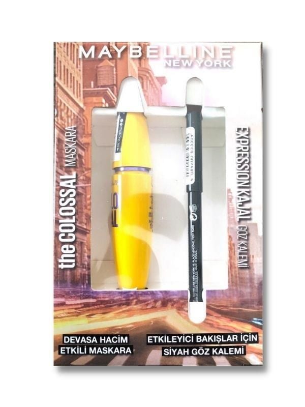 Maybelline The Colossal Go Extreme Maskara + Expression Linerefine Kajal Göz Kalemi