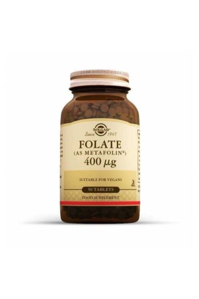 Solgar Folate (Metafolin) 400 Mcg 50 Tablet
