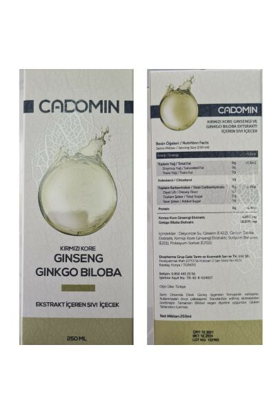 Cadomin Ginseng Ginkgo Biloba Ekstraktı 250 ml