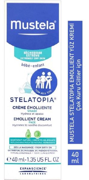 Mustela Stelatopia Emollient Face Cream 40 ml