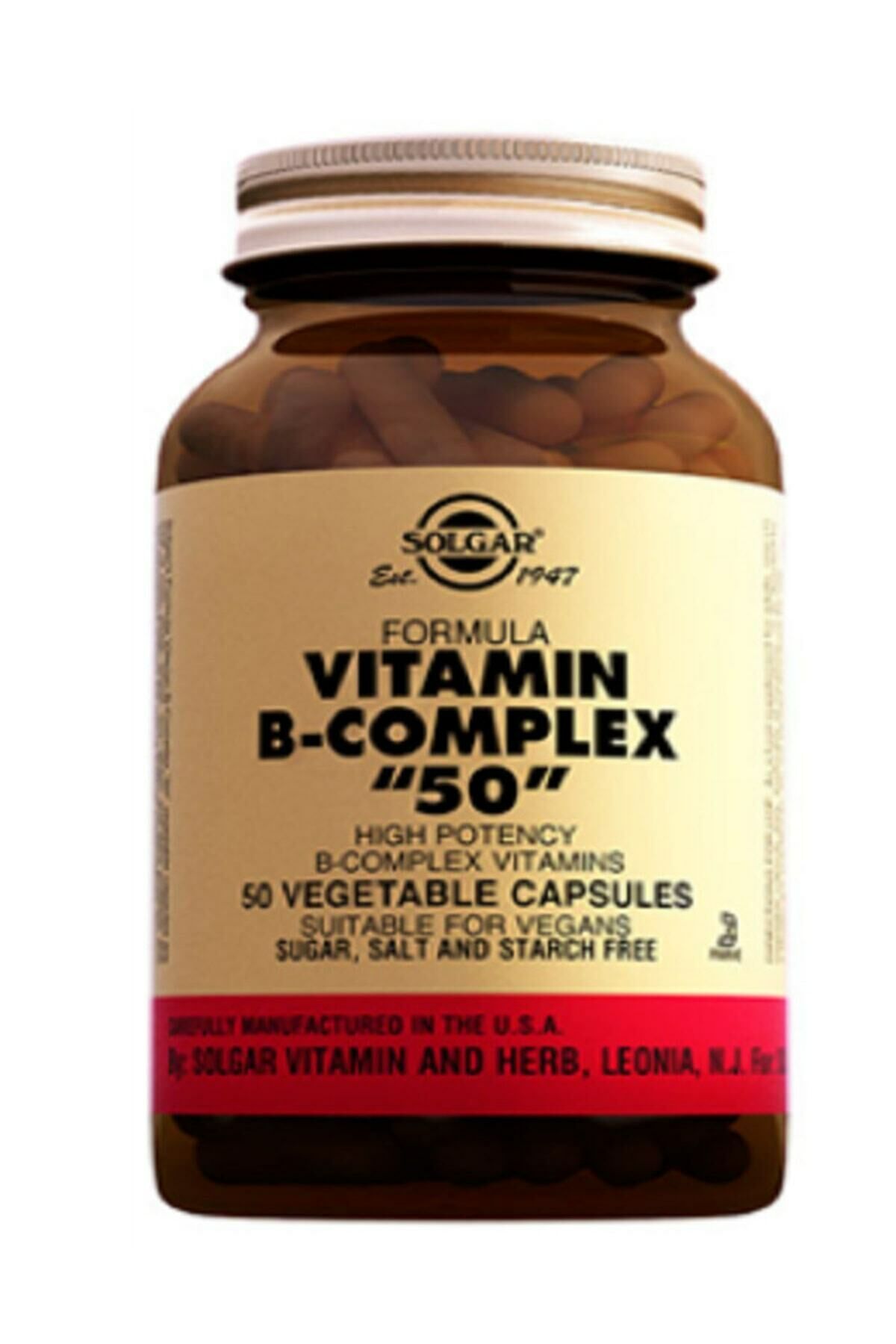 Solgar Vitamin B Complex 50 Mg 100 Kapsül