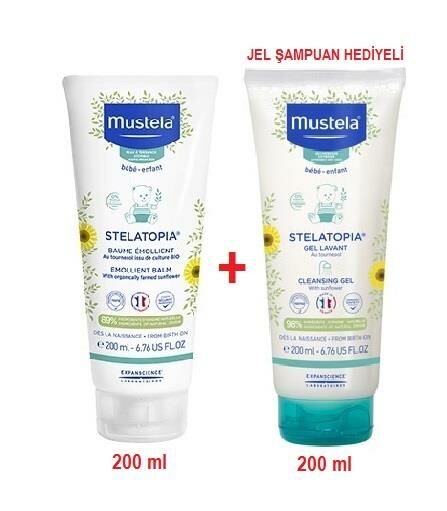 Mustela Stelatopia Emollient Balm 200ml + Şampuan Hediyeli