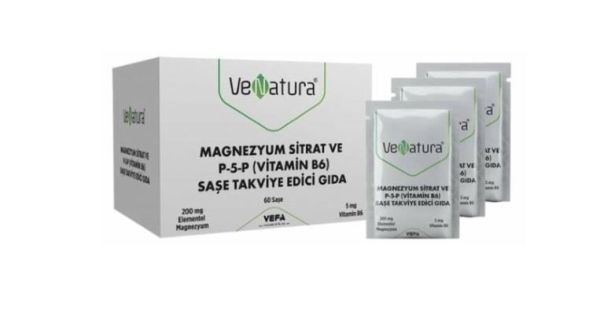 Venatura Magnezyum Sitrat Ve P-5-P (Vitamin B6) 60 Saşe