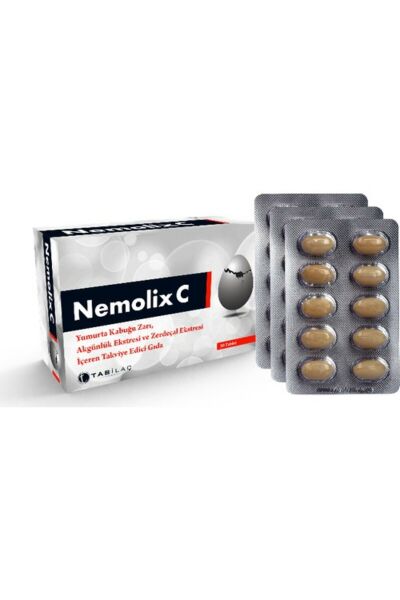 Nemolix C Yumurta Kabuğu Zarı 30 Tablet