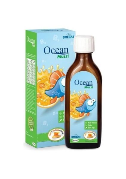 Ocean Multi Şurup Ballı Portakal Aromalı Balık Yağı 150 Ml x 2 Kutu