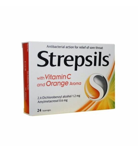 Strepsils Pastil Portakallı C Vitaminli 24 Adet
