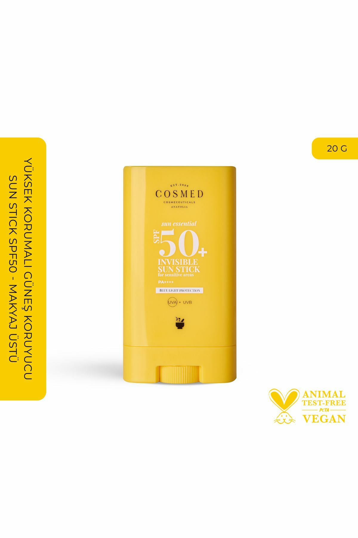 COSMED Sun Essentıal Yüksek Korumalı Güneş Koruyucu Sun Stick Spf50 Makyaj Üstü 20 G