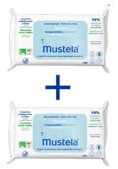 Mustela Kompost Islak Mendil (Parfümsüz) 2x60 Adet