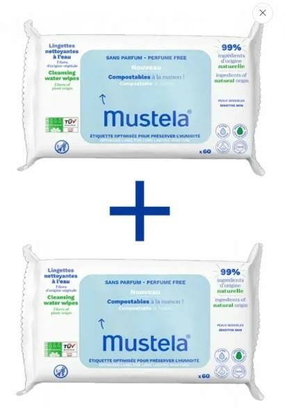 Mustela Kompost Islak Mendil (Parfümsüz) 2x60 Adet