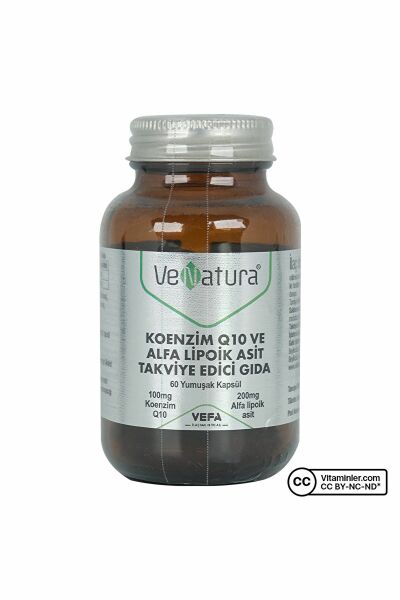 Venatura Koenzim Q10 Ve Alfa Lipoik Asit Takviye Edici Gıda 60 Kapsül