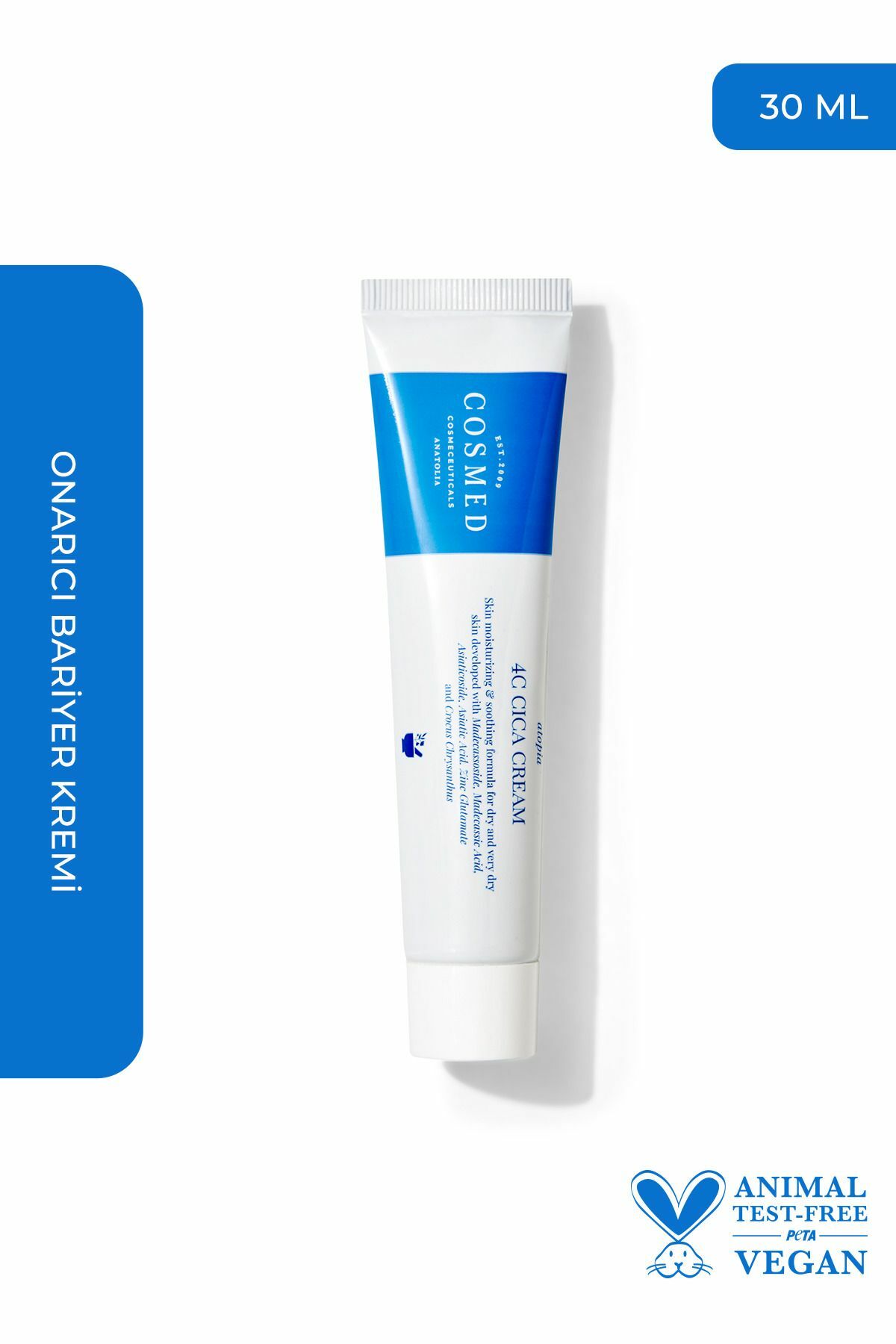 Cosmed Atopia 4c Cica Centella Cream-hasar Görmüş Ciltler için Yatıştırıcı Onarıcı Bariyer Krem 40 ml