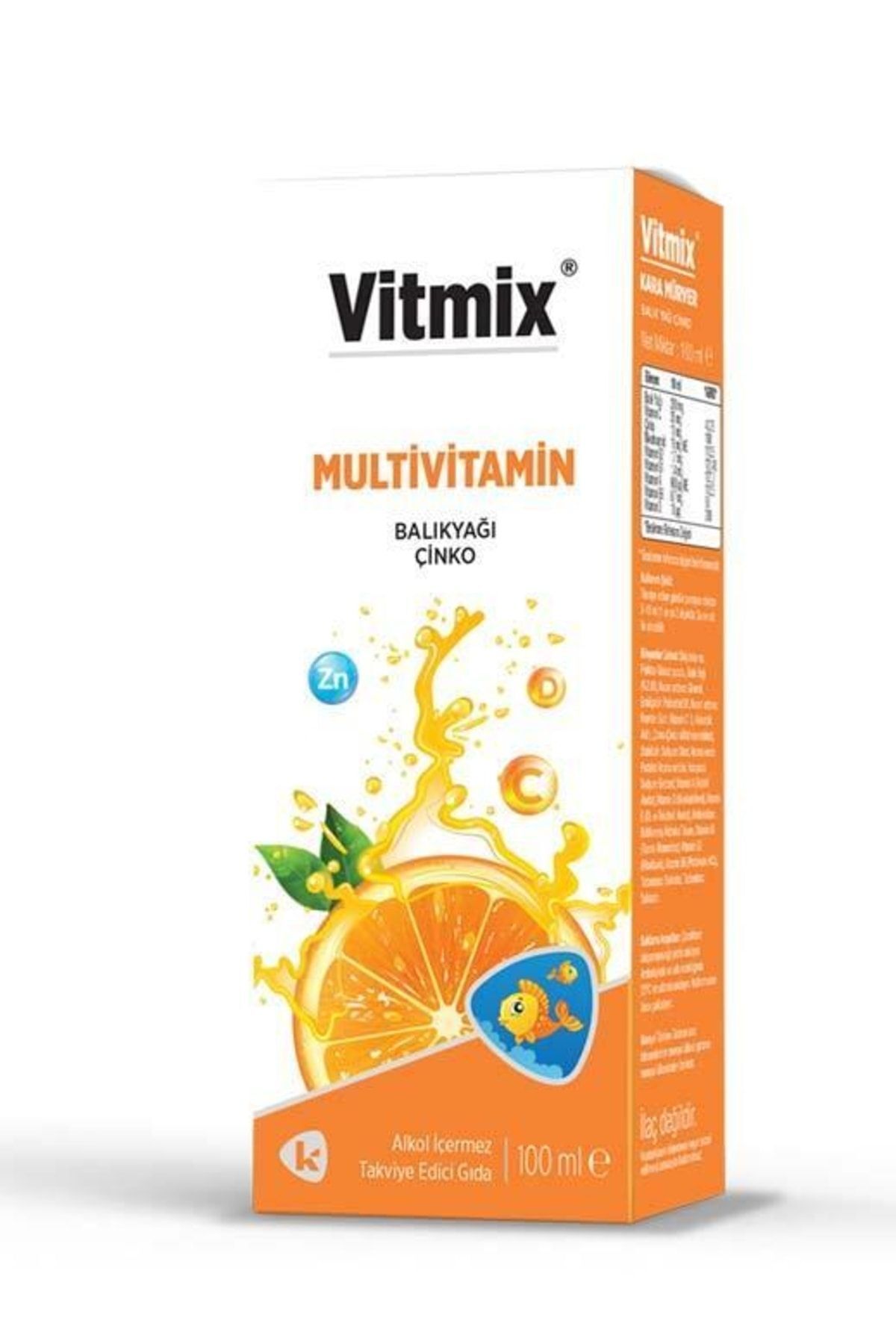 Vitmix Multivitamin,balıkyağı & Çinko Içeren Takviye Edici Gıda 100 ml