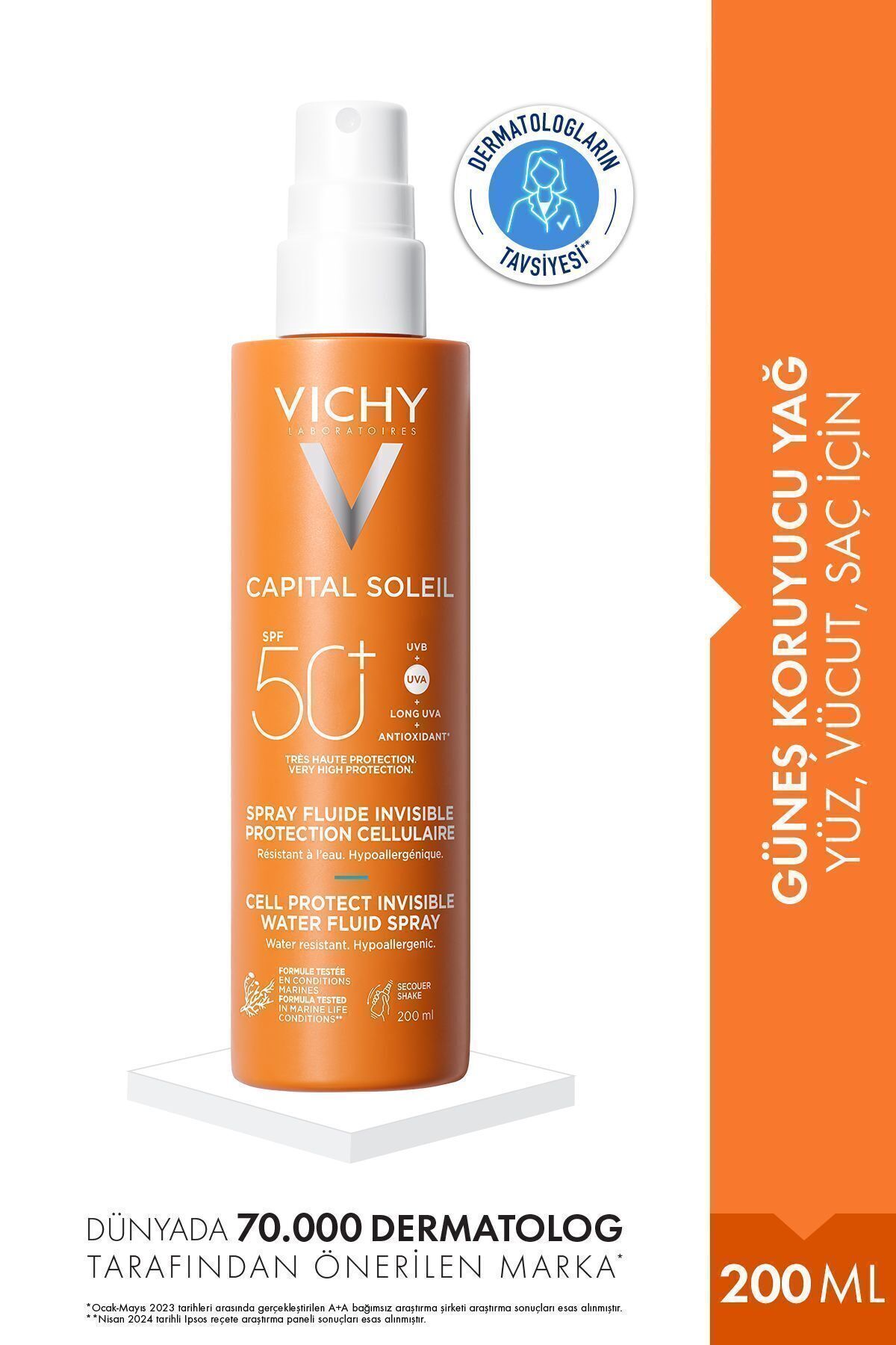 Vichy Capital Soleil Spf50 Yüz Ve Vücut Sprey 200 ml