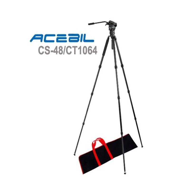 Acebil CS-48/CT1064 Profesyonel Karbon Fiber Tripod
