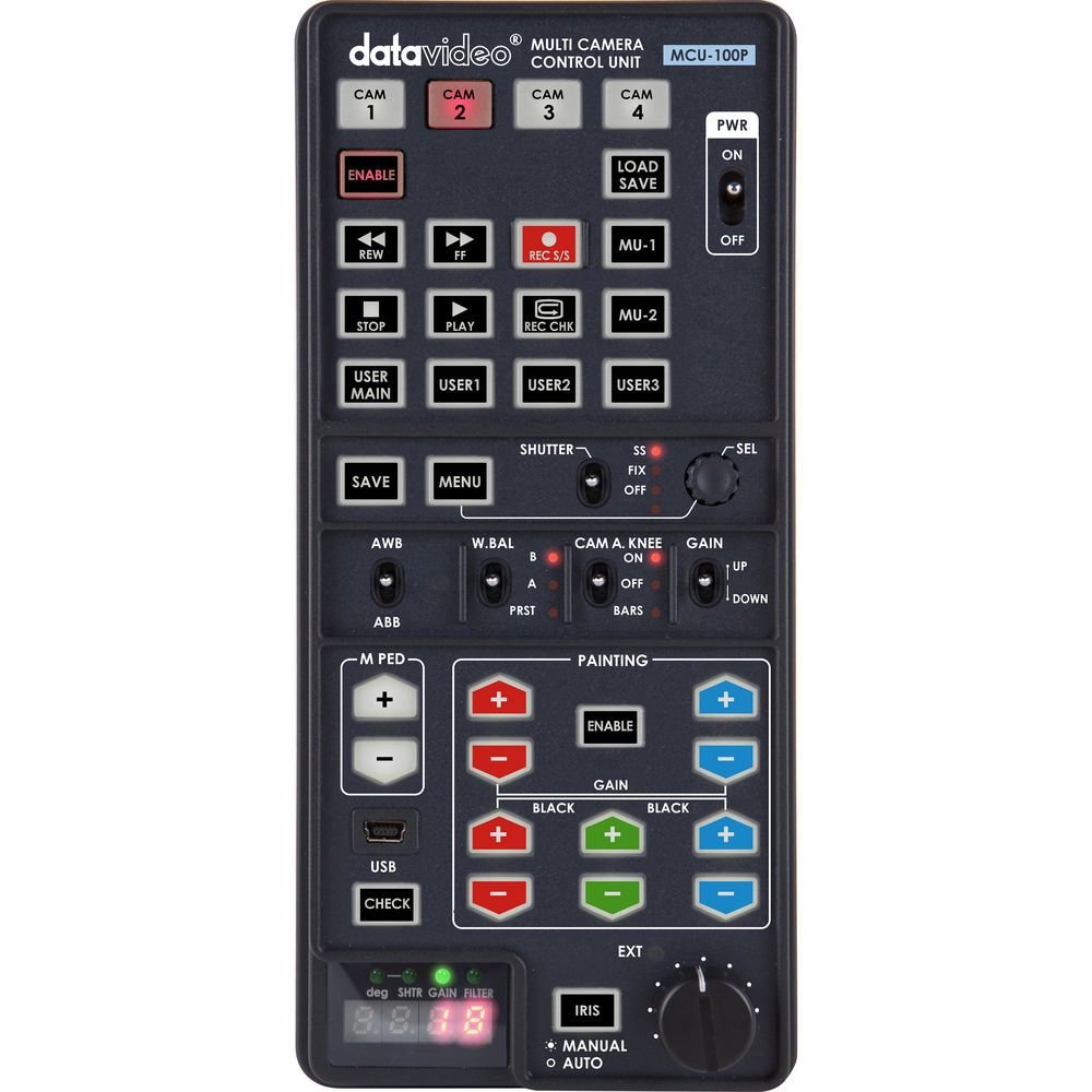 Datavideo MCU-100P Dörtlü Panasonic Kamera Kontrol Ünitesi masa tipi