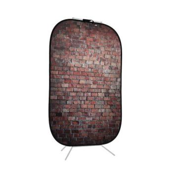 Lastolite Urban Collapsible Background 1.5 x 2.1m Red/Distressed White Brick-LB5706