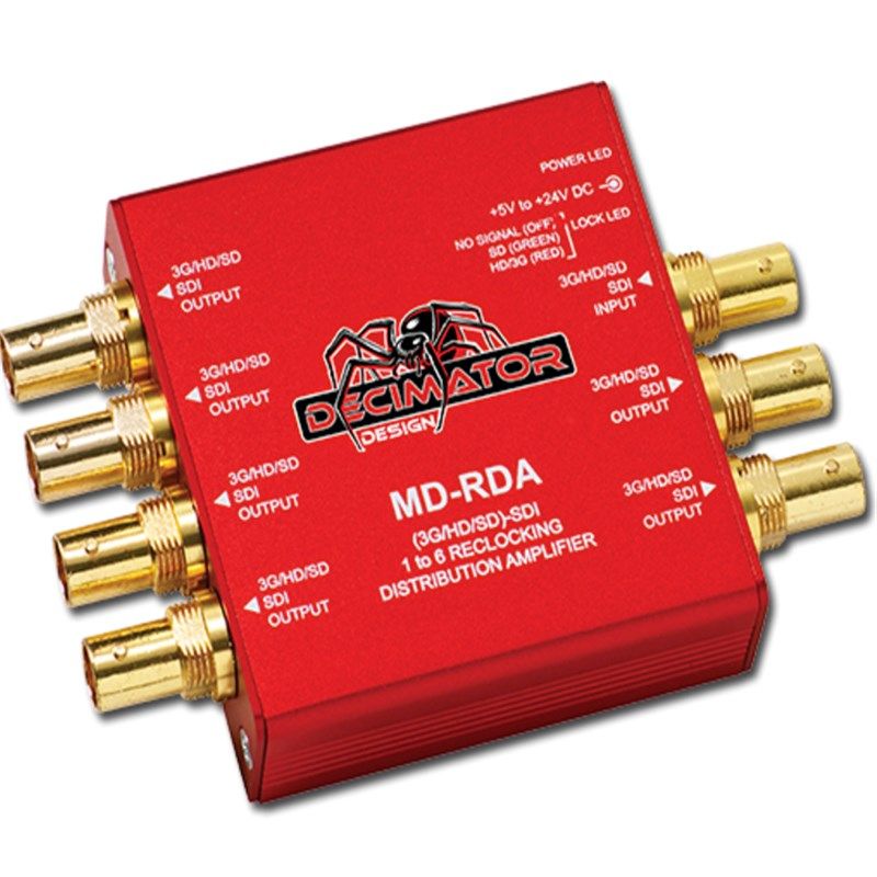 Decimator  MD-RDA Mini (3G/HD/SD) SDI 1 To 6 Relocking Distribution Amplifier