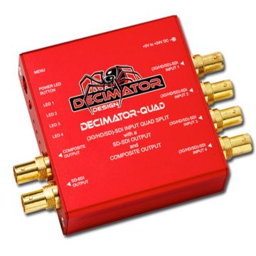 Decimator  QUAD 4 Kanallı Multi-Viewer ile SDI & Composite Outputs