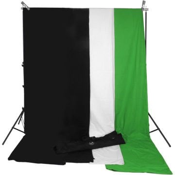 Yeşil FON 3x6m Perde Sistemi - Chroma Key Green Screen