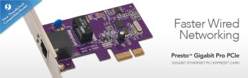 Presto Gigabit Ethernet Pro PCIe Card (Supports Jumbo Packets and Link Aggregatio
