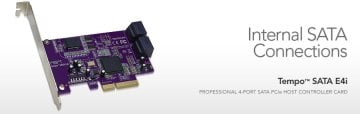 Tempo SATA E4i x4 PCIe Card (4 internal ports)