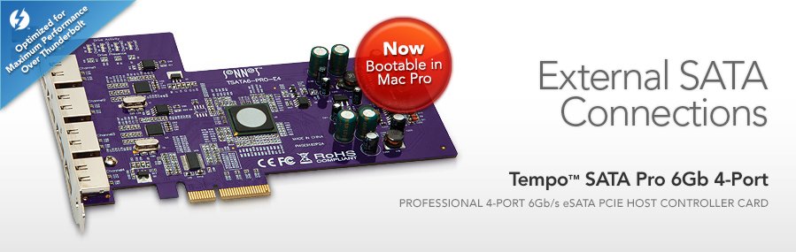 Tempo SATA Pro 6Gb 4-Port PCIe 2.0 Card [Thunderbolt compatible]