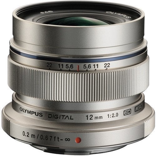 Olympus M.Zuiko Digital Lens 12mm 1:2.0 Silver