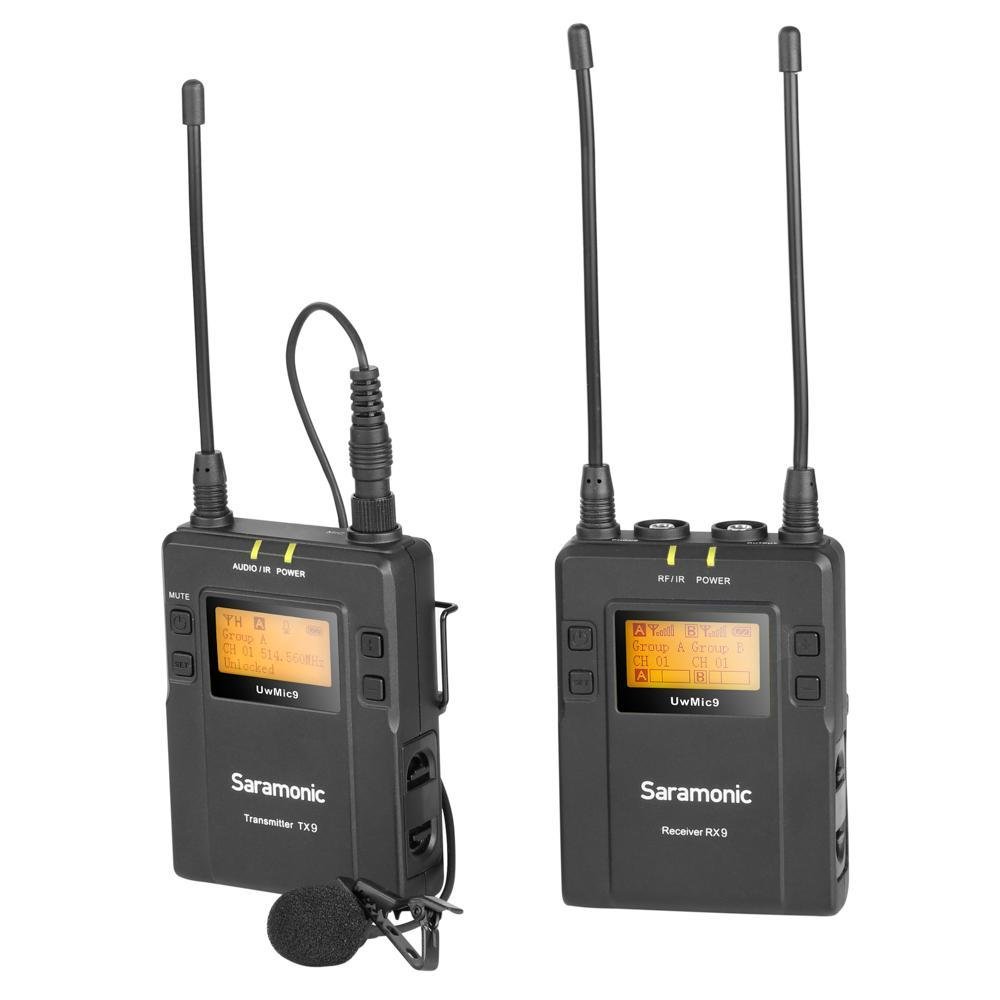 Saramonic UwMic9 (RX9 + TX9) 1 Verici + 1 Alıcı Kablosuz Yaka Mikrofonu