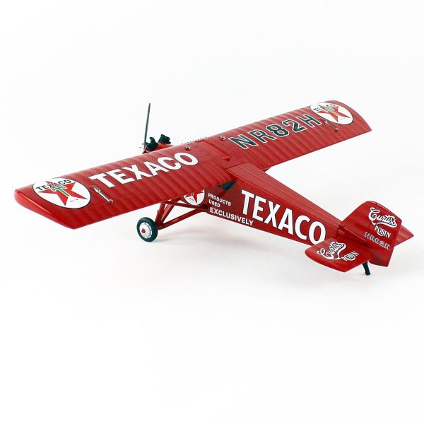 Autoworld AWCP7917 1/38 1929 Texaco Curtis Robin, Red, Sergilemeye Hazır Metal Uçak Maketi