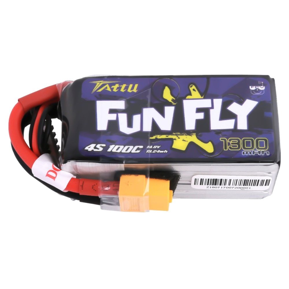 1300mAh 14.8V 100C 4S1P FunFly LiPo Battery