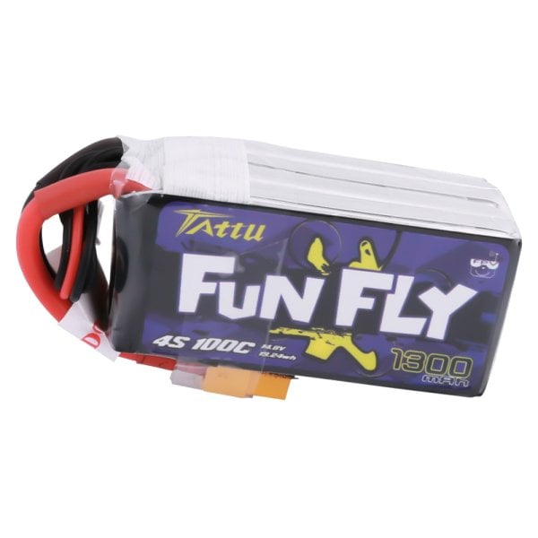 1300mAh 14.8V 100C 4S1P FunFly LiPo Battery