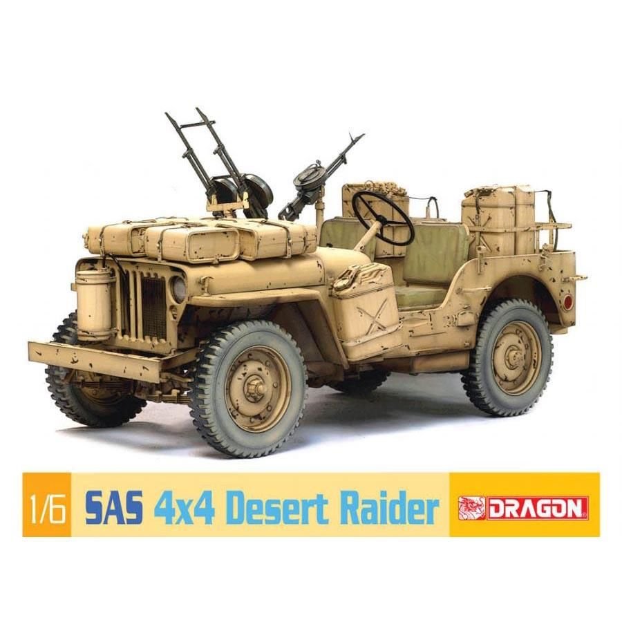 Dragon 75038 1/35 Ölçek SAS 4x4 Desert Raider Jeep  Plastik Model Kiti