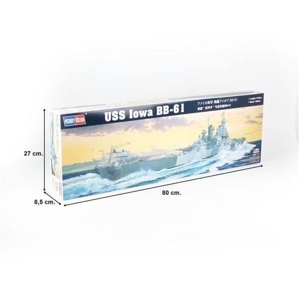 HobbyBoss 86517 1/350 Ölçek, USS Iowa BB-61 Savaş Gemisi, Plastik Model Kiti