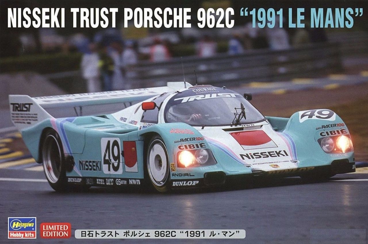 Hasegawa 20318 1/24 Nisseki Trust Porsche 962C Araba Maketi ''1991 Le Mans''