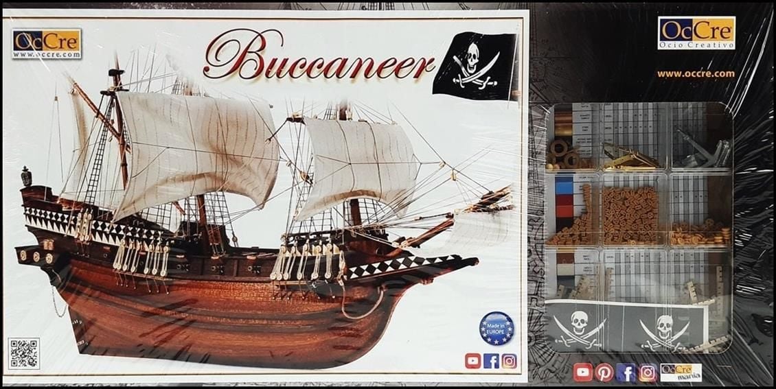 Occre 12002 1/100 Ölçek, Buccaneer Yelkenli Tekne Ahşap Model Kiti