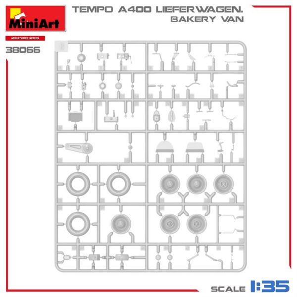 MiniArt 1:35 Tempo A400 Lieferwagen. Fırıncı Kamyoneti