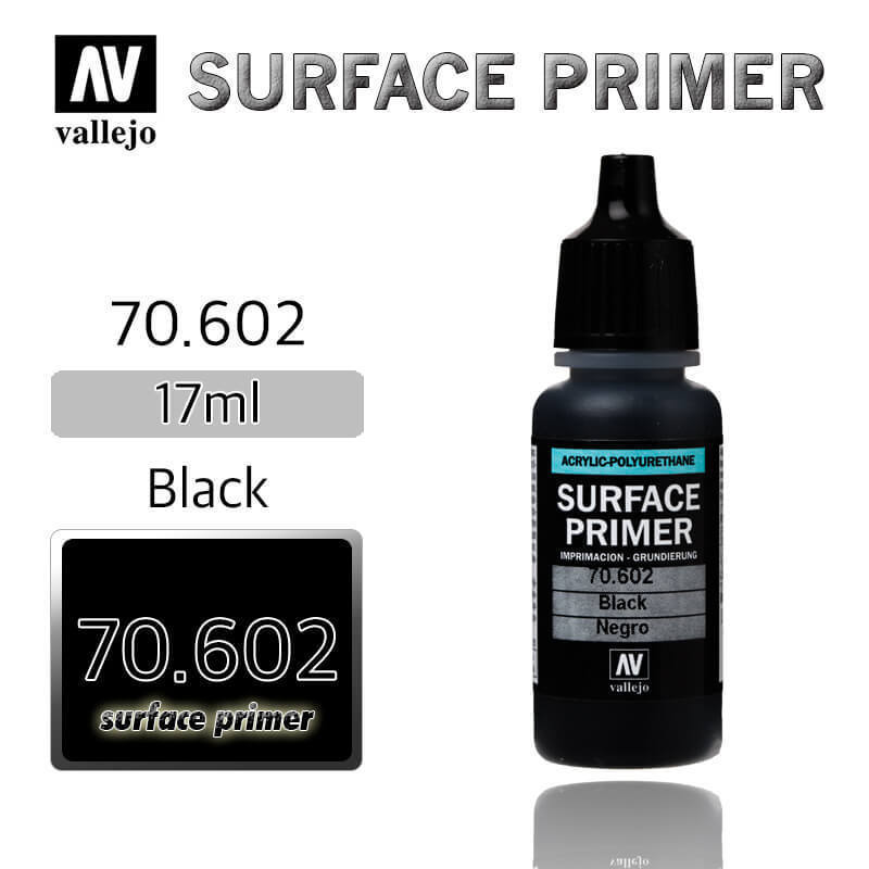 Vallejo 70602 17 ml. Siyah, Astar Maket Boyası